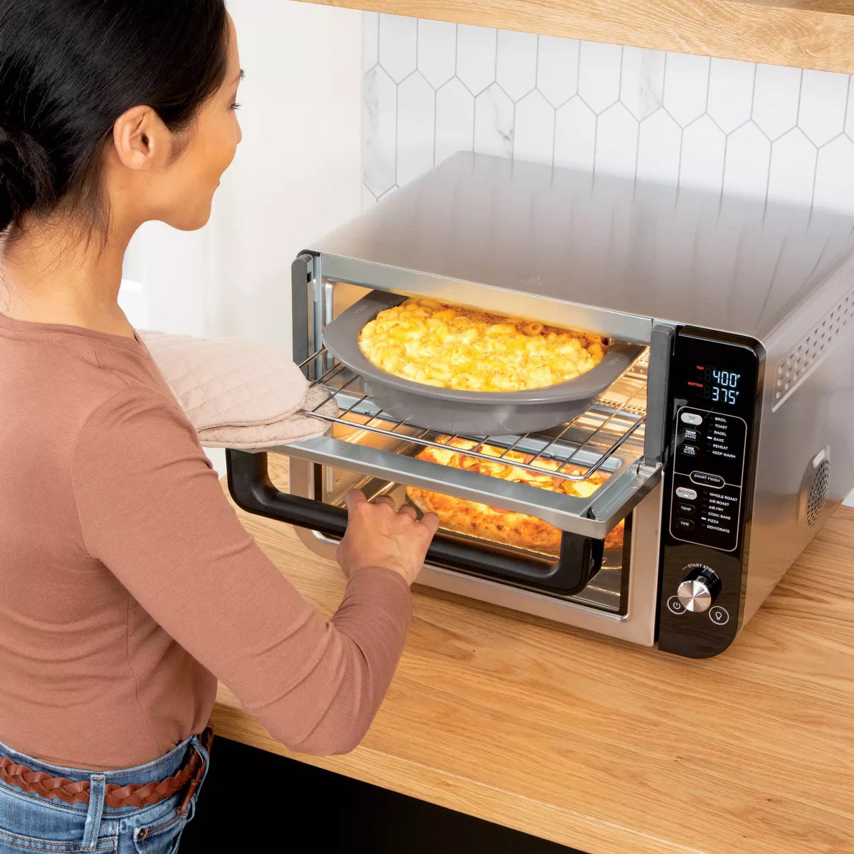 12-in-1 Double Oven with FlexDoor, FlavorSeal Smart Finish, Rapid Top Oven, Convection and Air Fry Bottom Oven DCT401 - Image 11