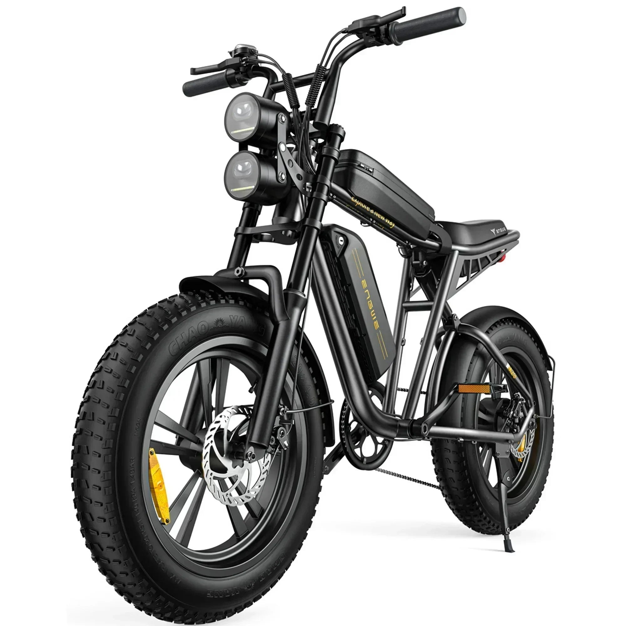 1000W Electric Bike for Adults, Retro-Style, 28mph, 94 Miles Range, 20′′x4.0′′ Fat Tires, Full Suspension, UL Certified