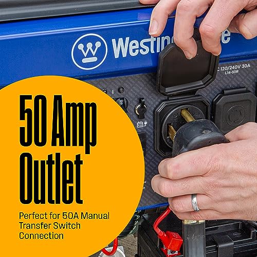 Westinghouse Outdoor Power Equipment 12500 Peak Watt Dual Fuel Home Backup Portable Generator - Image 8