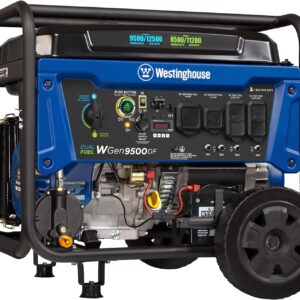 Westinghouse Outdoor Power Equipment 12500 Peak Watt Dual Fuel Home Backup Portable Generator
