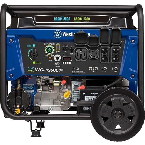 Westinghouse Outdoor Power Equipment 12500 Peak Watt Dual Fuel Home Backup Portable Generator - Image 5