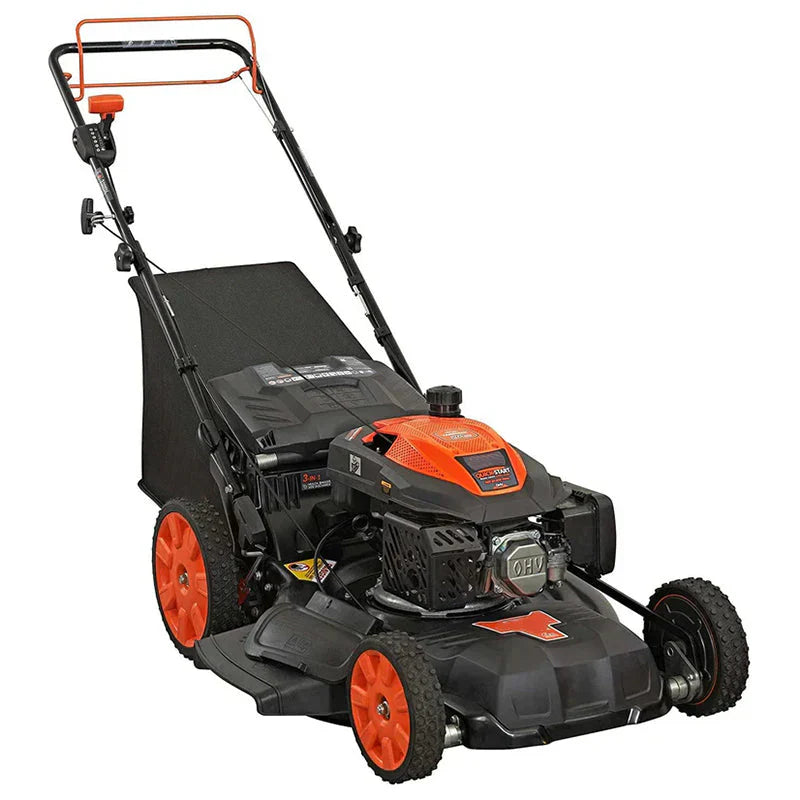 YG2860 22′′ 201cc 3-in-1 Gas Self-Propelled Lawn Mower with CVT and High Wheels